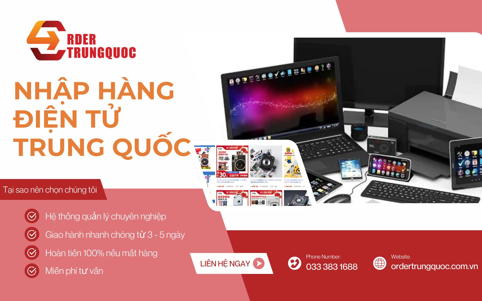 Order Trung Quốc chuyên nhập sỉ nguồn hàng điện tử trung quốc