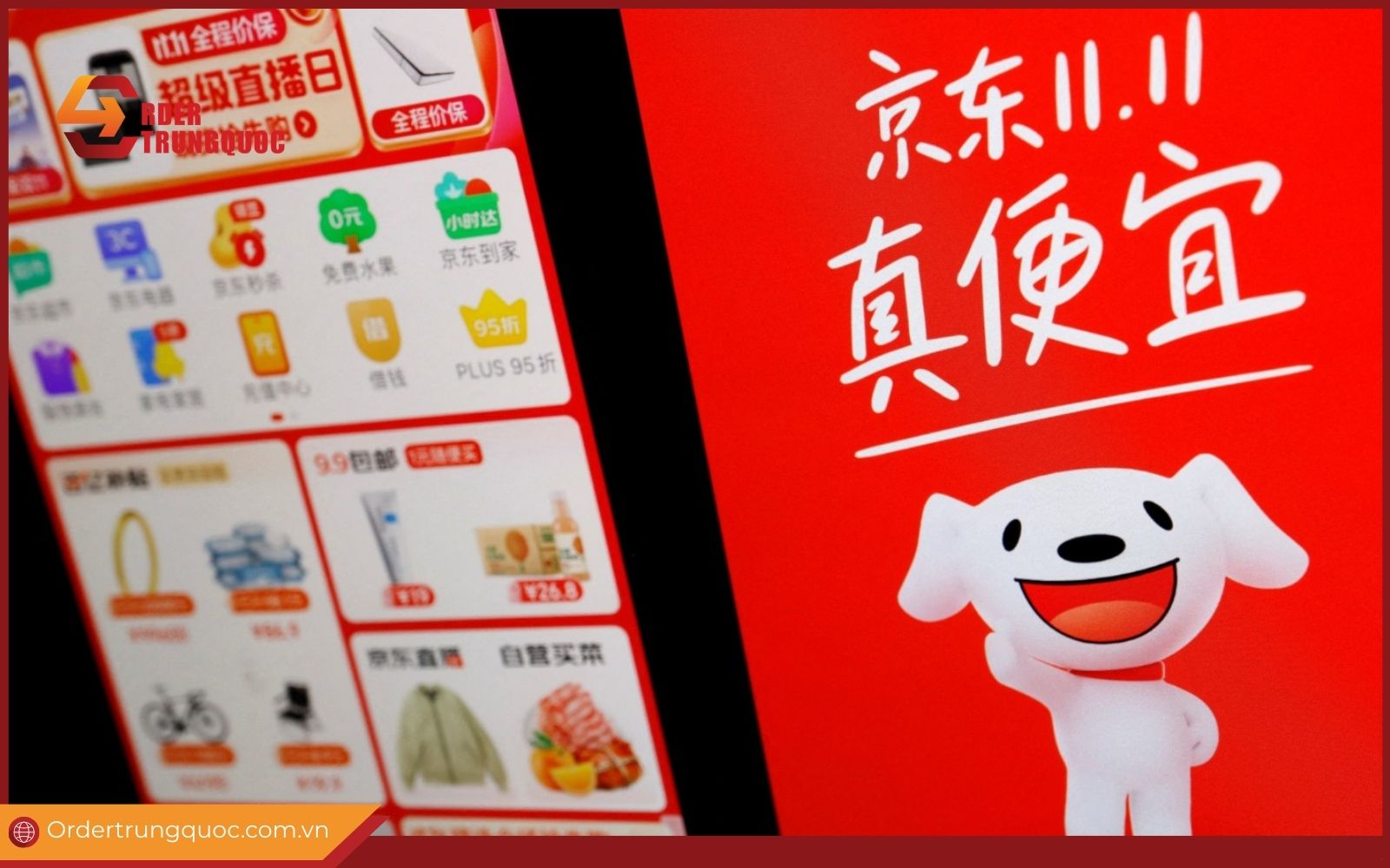 Jingdong là trang đặt hàng online nội địa trung quốc