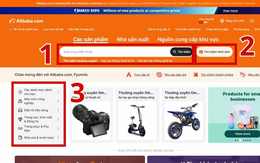 3 cách tìm kiếm sản phẩm trên Alibaba Hướng dẫn 3 cách tìm kiếm sản phẩm trên Alibaba