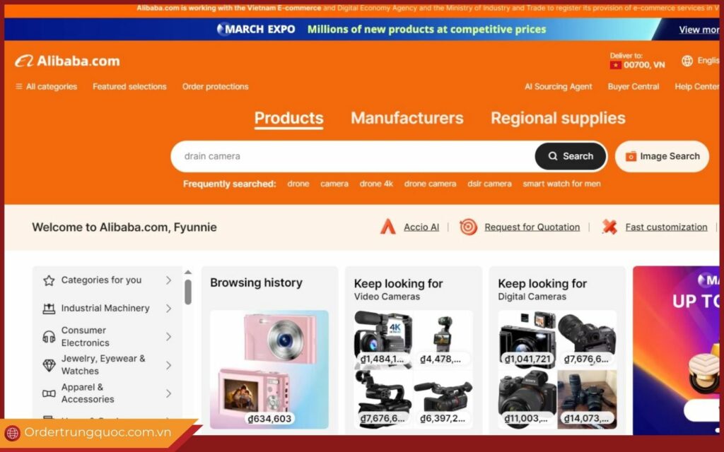 Alibaba là một trong những sàn TMĐT B2B lớn nhất tại Trung Quốc Alibaba.com là nền tảng mua sắm online lớn tại Trung Quốc