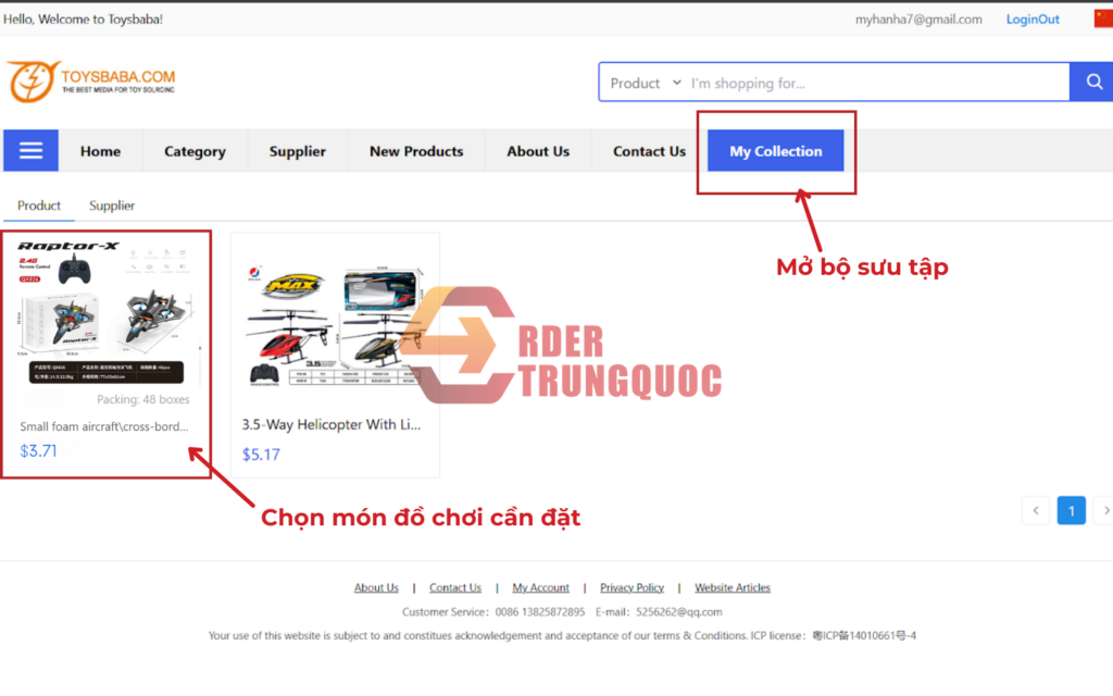 Cách order đặt hàng toybaba