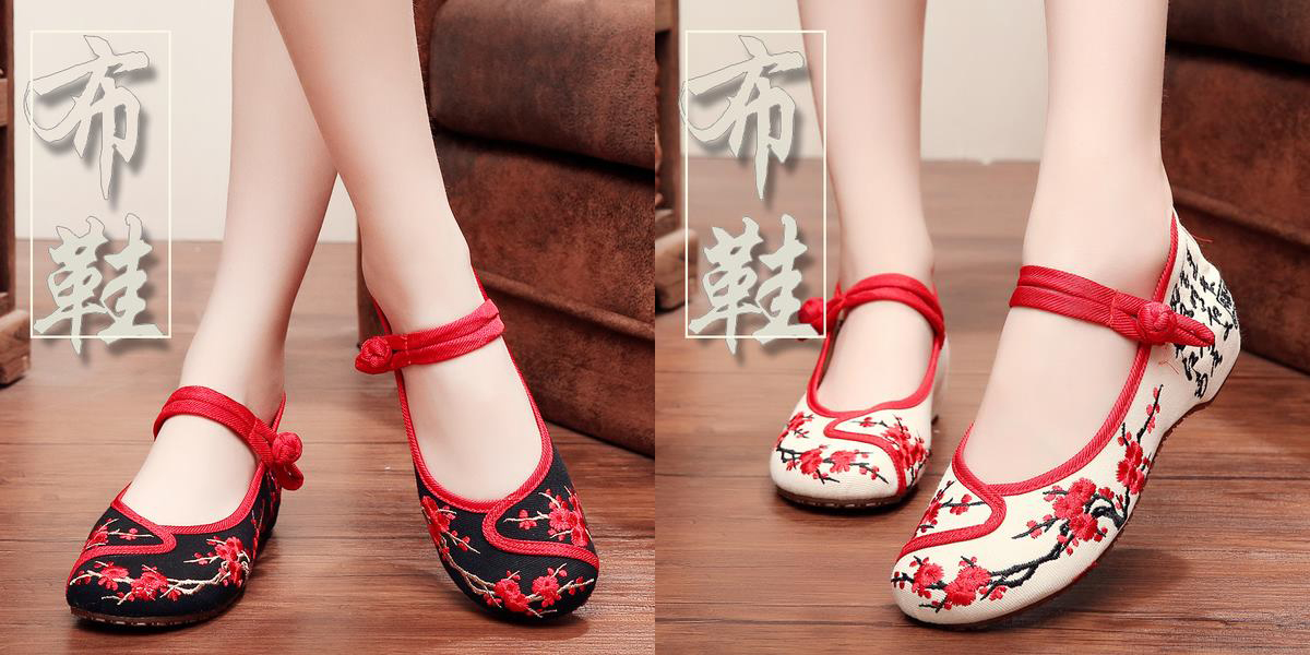 Giày thêu hoa Trung Quốc giá rẻ “lên ngôi”
